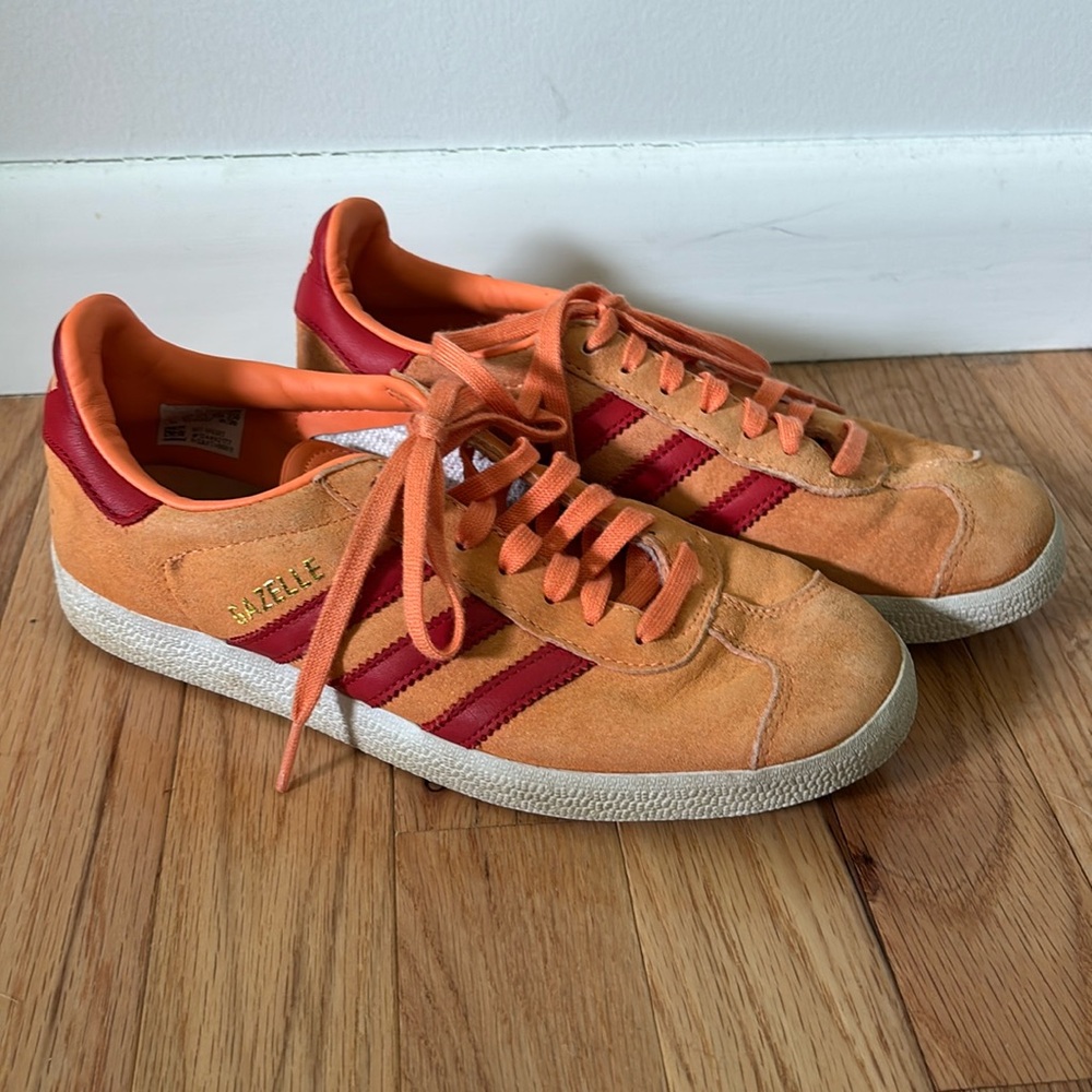 adidas Gazelle Women's Suede Sneakers in Orange and Red